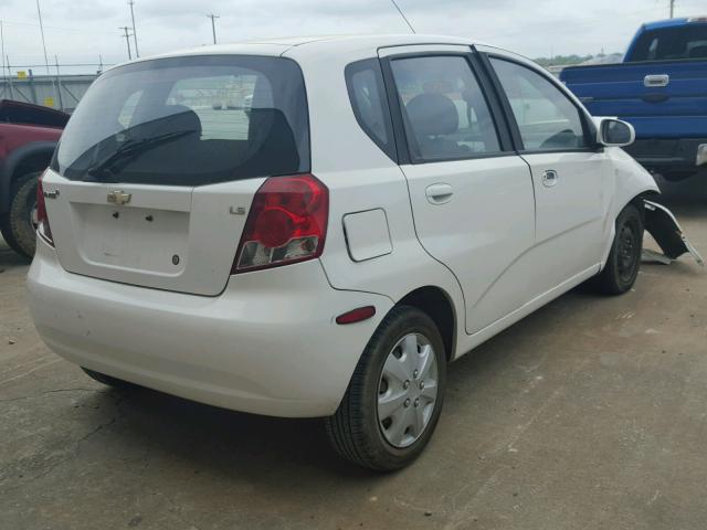 KL1TD66637B722004 - 2007 CHEVROLET AVEO BASE Ақ фото 4