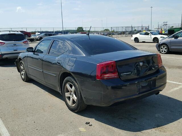 2B3KA33GX8H100776 - 2008 DODGE CHARGER SX BLACK photo 3