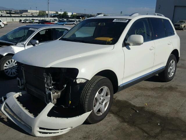 WVGZE77L37D005435 - 2007 VOLKSWAGEN TOUAREG V6 WHITE photo 2