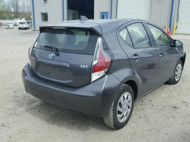 JTDKDTB38F1102669 - 2015 TOYOTA PRIUS C GRAY photo 4