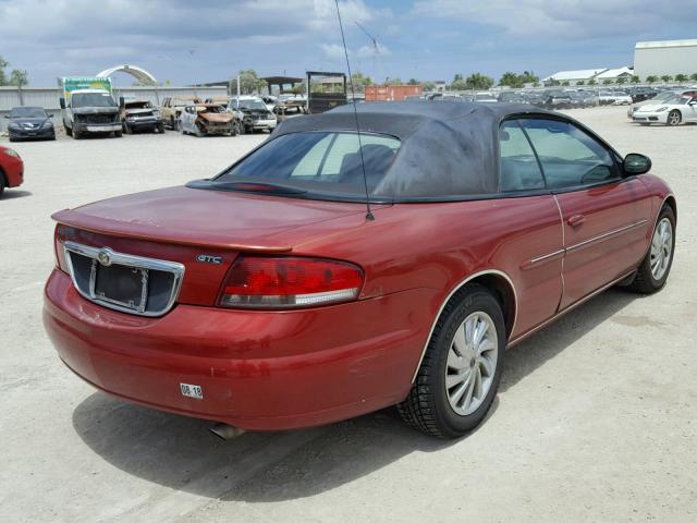 1C3EL75RX6N182920 - 2006 CHRYSLER SEBRING GT RED photo 4