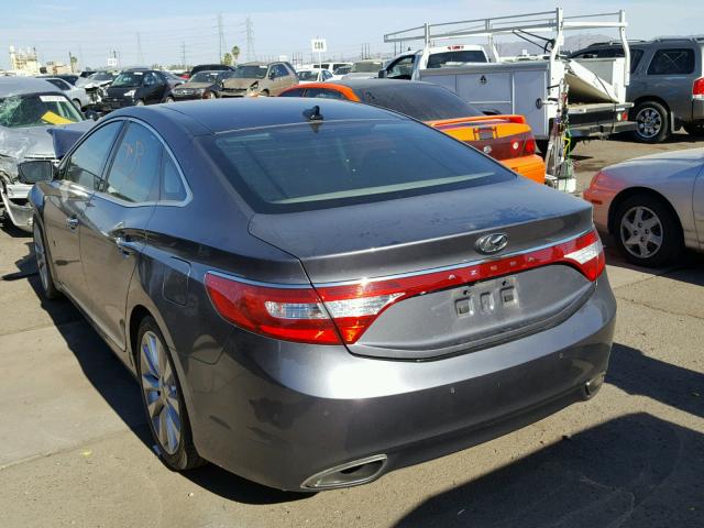 KMHFH4JG8DA319597 - 2013 HYUNDAI AZERA GLS GRAY photo 3