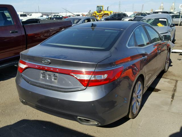 KMHFH4JG8DA319597 - 2013 HYUNDAI AZERA GLS GRAY photo 4