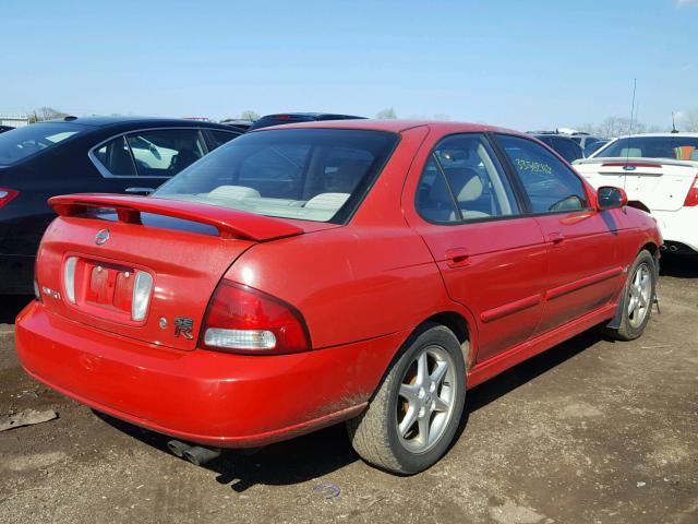 3N1AB51D22L706053 - 2002 NISSAN SENTRA SE- RED photo 4