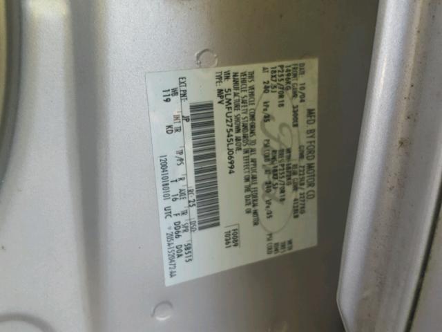 5LMFU27545LJ06994 - 2005 LINCOLN NAVIGATOR SILVER photo 10