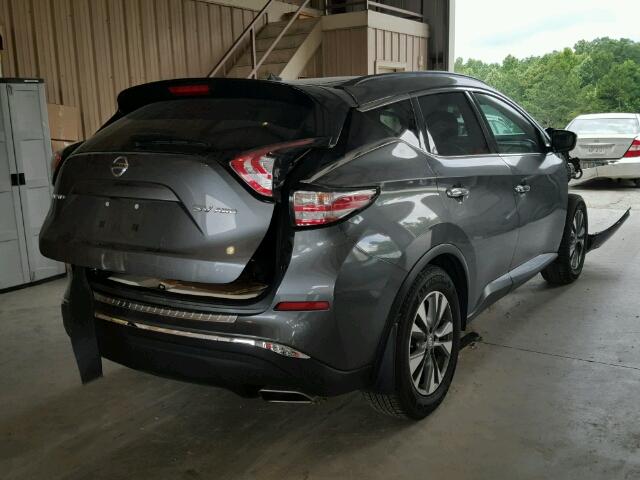 5N1AZ2MH8FN226395 - 2015 NISSAN MURANO S/S GRAY photo 4