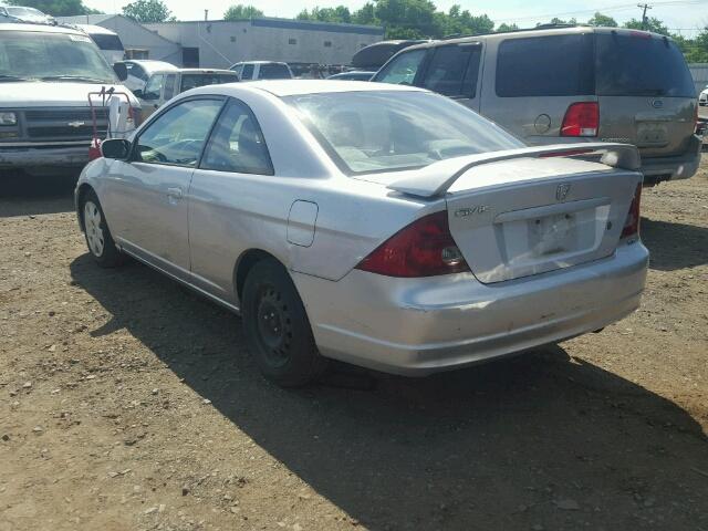 1HGEM21072L001671 - 2002 HONDA CIVIC EX SILVER photo 3