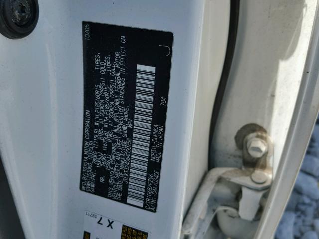 JTLKT324064050758 - 2006 TOYOTA SCION XB თეთრი ფოტო 10