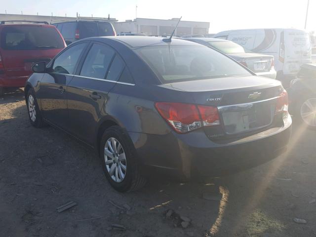 1G1PF5S90B7200627 - 2011 CHEVROLET CRUZE LT CHARCOAL photo 3