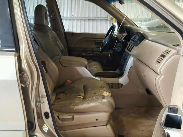 5FNYF18635B006772 - 2005 HONDA PILOT EXL GOLD photo 5