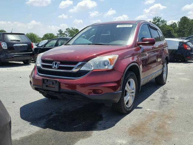 5J6RE3H71BL024850 - 2011 HONDA CR-V EXL RED photo 2