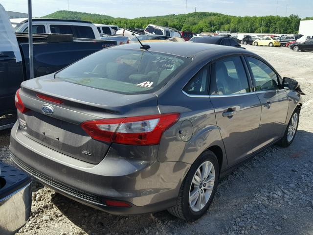 1FAHP3H24CL244829 - 2012 FORD FOCUS SEL GRAY photo 4