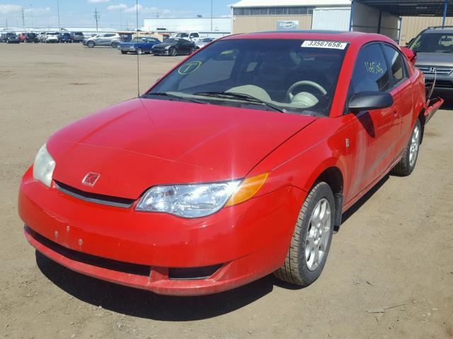 1G8AM12F23Z189552 - 2003 SATURN ION LEVEL RED photo 2
