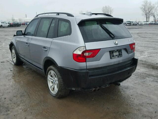 WBXPA934X5WD20578 - 2005 BMW X3 3.0I GRAY photo 3