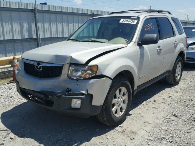 4F2CZ02Z38KM23623 - 2008 MAZDA TRIBUTE I WHITE photo 2