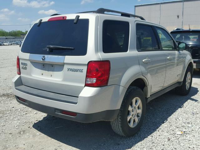 4F2CZ02Z38KM23623 - 2008 MAZDA TRIBUTE I WHITE photo 4