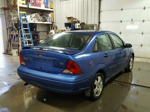 1FAFP38323W311264 - 2003 FORD FOCUS ZTS BLUE photo 4