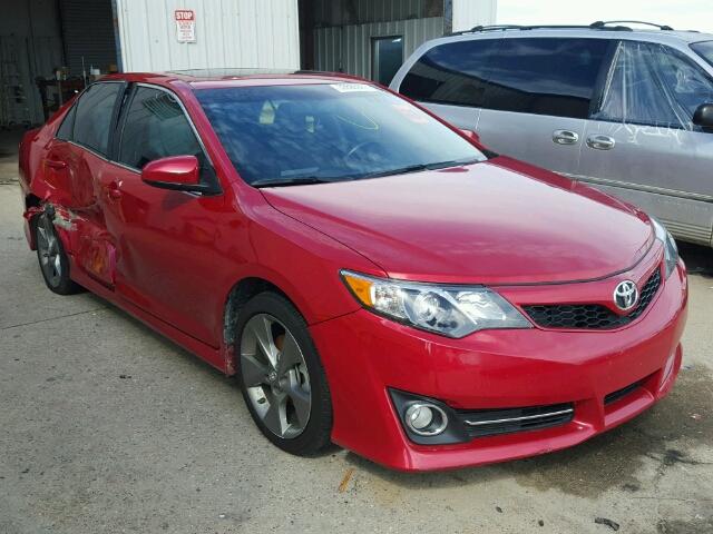 4T1BK1FK9CU504072 - 2012 TOYOTA CAMRY SE RED photo 1