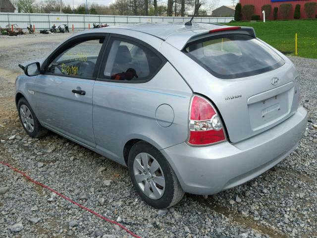 KMHCM3AC6AU185639 - 2010 HYUNDAI ACCENT BLU SILVER photo 3