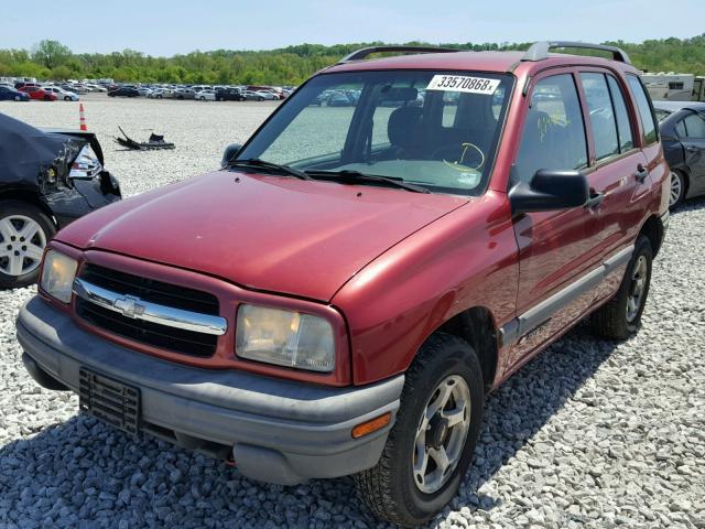 2CNBJ13C5Y6914762 - 2000 CHEVROLET TRACKER MAROON photo 2