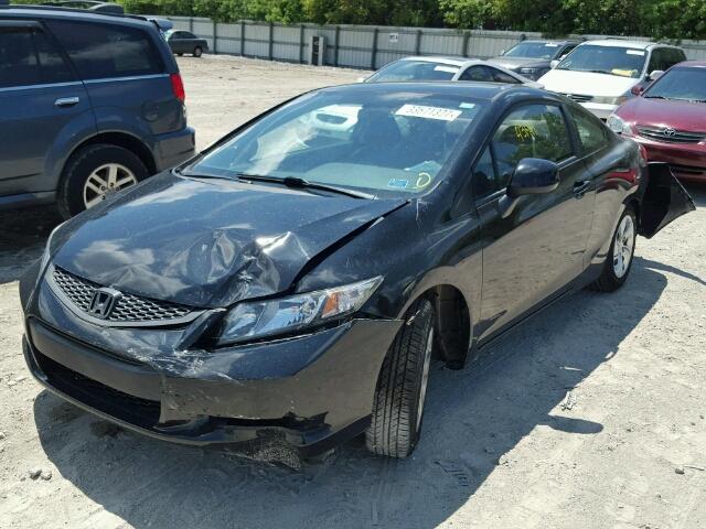 2HGFG3B51DH504060 - 2013 HONDA CIVIC LX BLACK photo 2