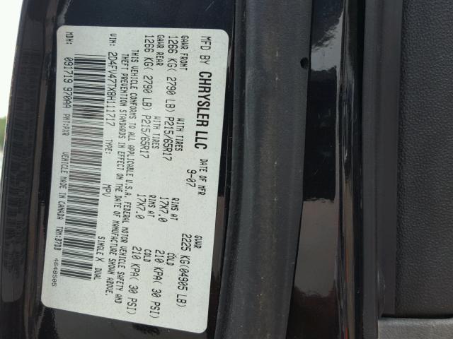 2D4FV47TX8H111717 - 2008 DODGE MAGNUM BLACK photo 10