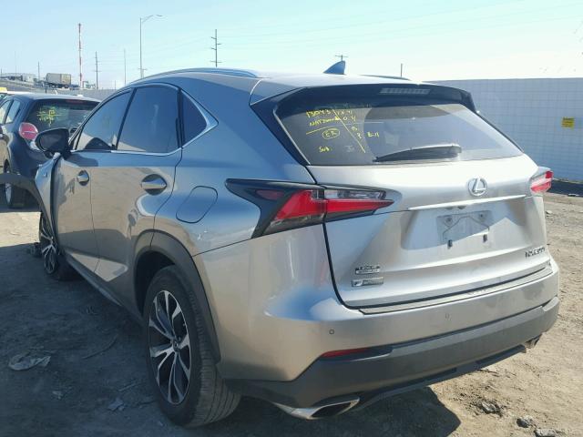 JTJBARBZ7F2008192 - 2015 LEXUS NX 200T SILVER photo 3