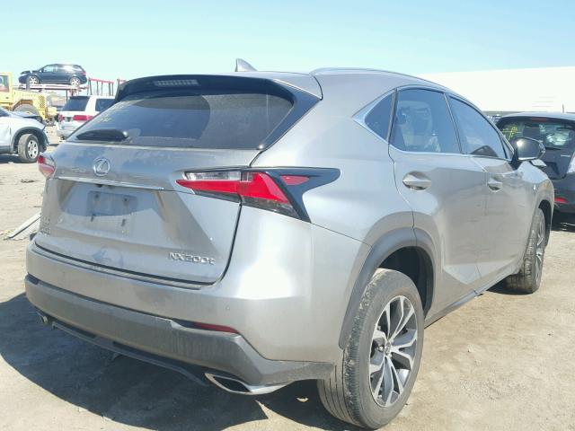 JTJBARBZ7F2008192 - 2015 LEXUS NX 200T SILVER photo 4