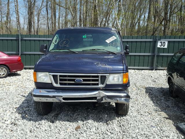 1FTSE34L76DA64733 - 2006 FORD ECONOLINE BLUE photo 9