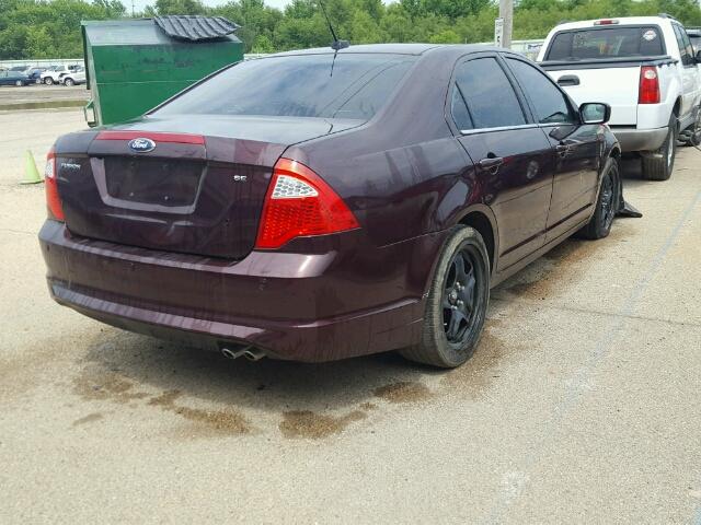 3FAHP0HA2BR208014 - 2011 FORD FUSION SE PURPLE photo 4