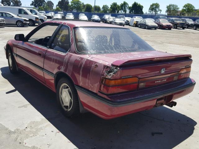 JHMBA4246KC024333 - 1989 HONDA PRELUDE SI RED photo 3