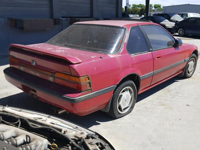 JHMBA4246KC024333 - 1989 HONDA PRELUDE SI RED photo 4