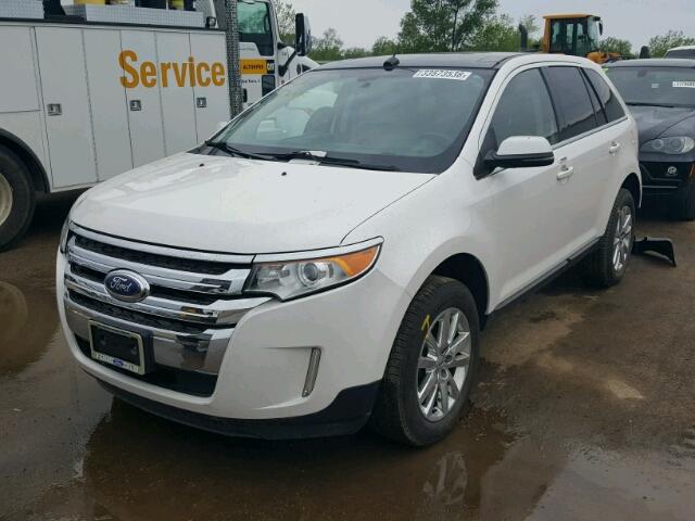 2FMDK4KC1DBA04729 - 2013 FORD EDGE LIMIT WHITE photo 2