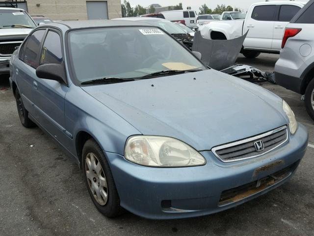 2HGEJ6619YH584025 - 2000 HONDA CIVIC BASE BLUE photo 1