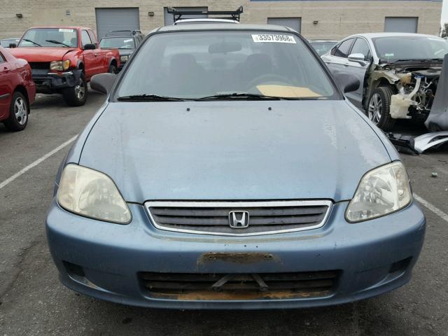 2HGEJ6619YH584025 - 2000 HONDA CIVIC BASE BLUE photo 9