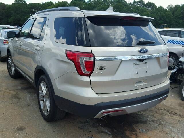 1FM5K7D89HGA84021 - 2017 FORD EXPLORER TAN photo 3