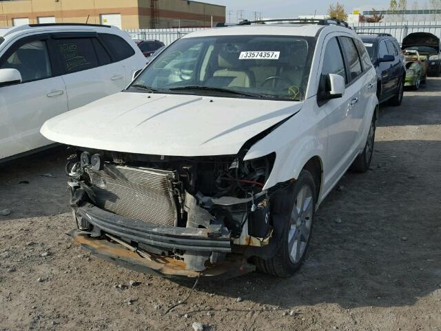 3D4PH6FV6AT253781 - 2010 DODGE JOURNEY R/ WHITE photo 2