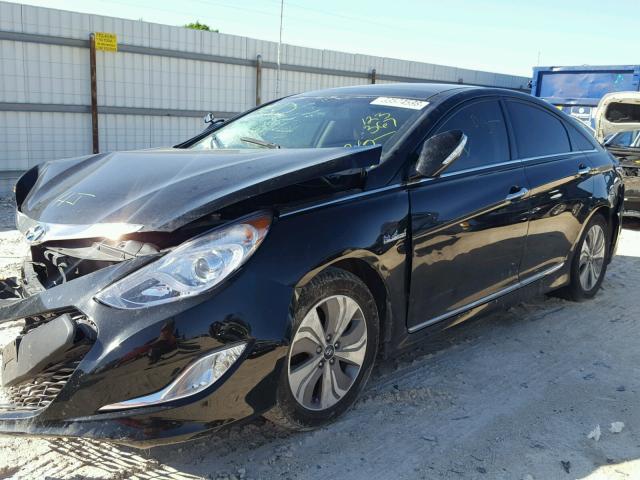 KMHEC4A44FA123367 - 2015 HYUNDAI SONATA HYB BLACK photo 2