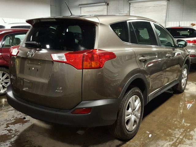 2T3BFREV3EW146542 - 2014 TOYOTA RAV4 LE BROWN photo 4