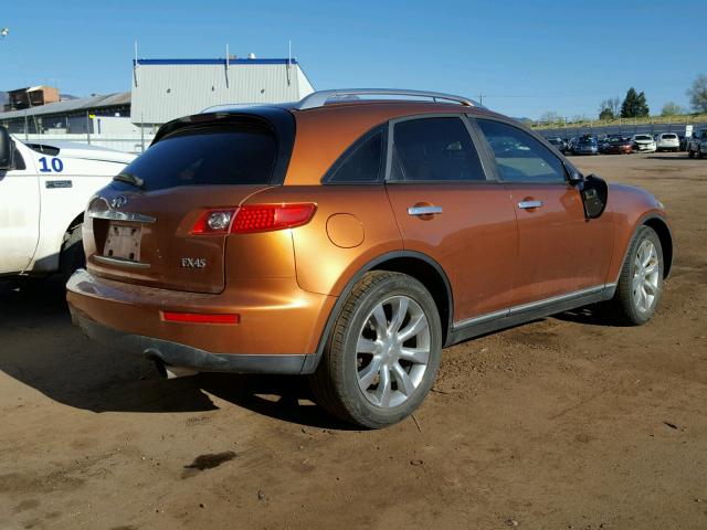 JNRBS08W24X400442 - 2004 INFINITI FX45 BROWN photo 4