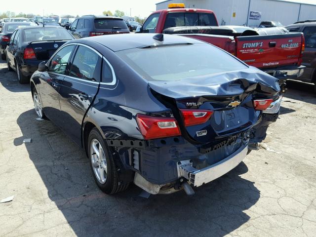 1G1ZB5ST3JF108478 - 2018 CHEVROLET MALIBU LS BLUE photo 3