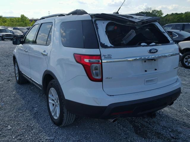 1FM5K7D85DGA08709 - 2013 FORD EXPLORER X WHITE photo 3