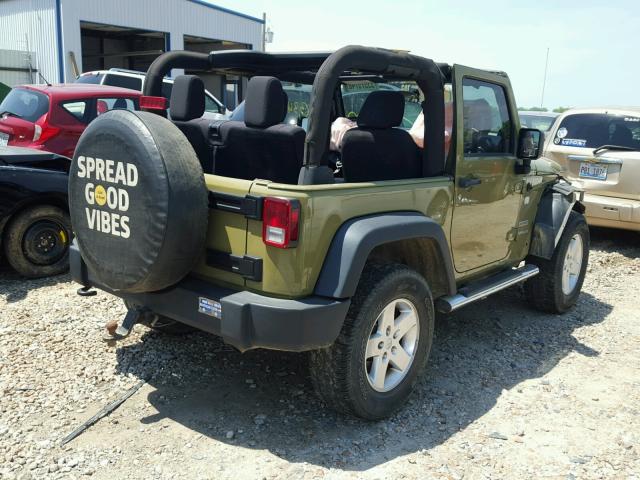 1C4AJWAG6DL557600 - 2013 JEEP WRANGLER S GREEN photo 4