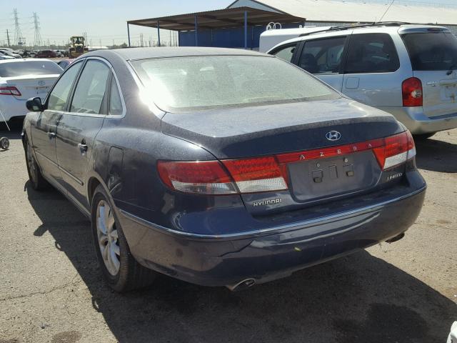 KMHFC46F57A174876 - 2007 HYUNDAI AZERA SE BLUE photo 3