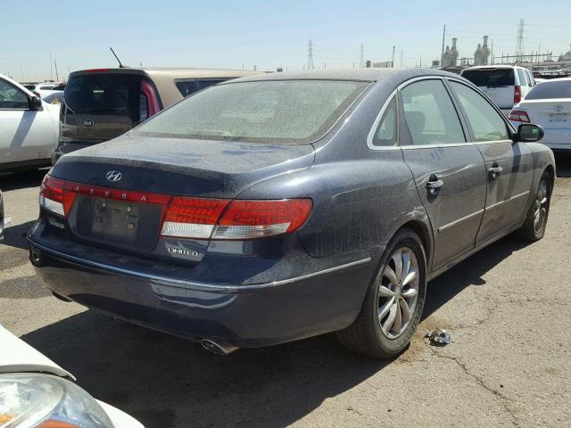 KMHFC46F57A174876 - 2007 HYUNDAI AZERA SE BLUE photo 4