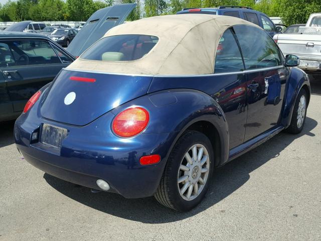 3VWCM31Y64M337795 - 2004 VOLKSWAGEN NEW BEETLE 蓝色 照片 4