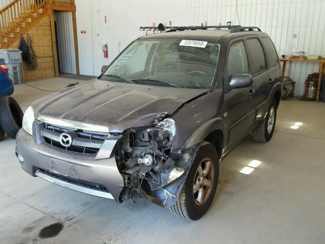 4F2YZ02Z55KM44667 - 2005 MAZDA TRIBUTE I GRAY photo 2