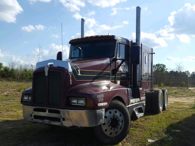 1XKAD69X8RJ624734 - 1994 KENWORTH CONSTRUCTI BURGUNDY photo 2