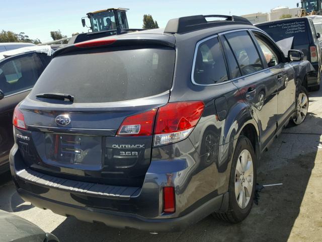 4S4BRDLC5B2440553 - 2011 SUBARU OUTBACK 3. CHARCOAL photo 4