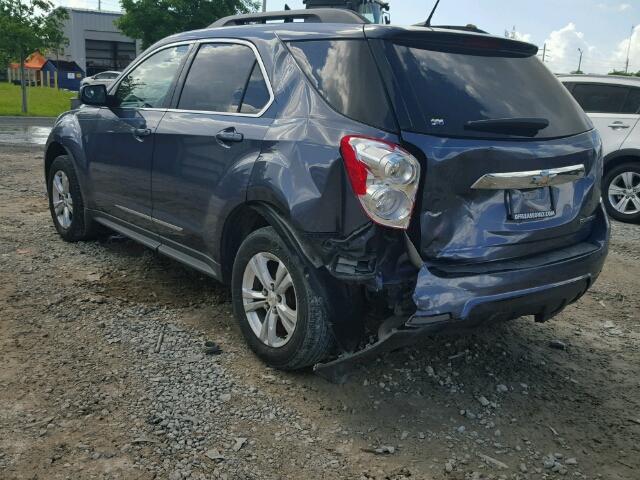 2GNALDEK7D6237408 - 2013 CHEVROLET EQUINOX LT BLUE photo 3